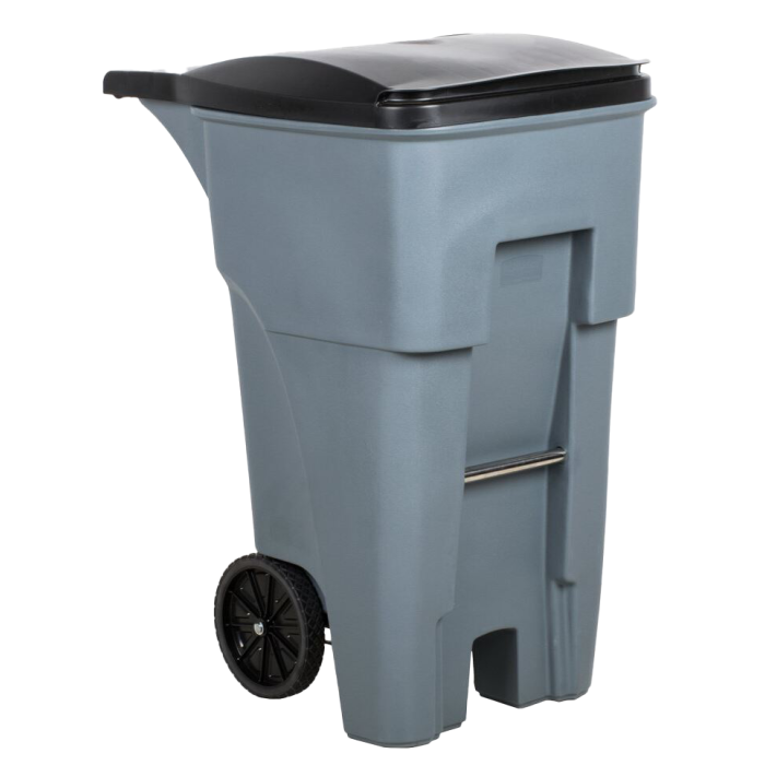 Rubbermaid Brute Rollout Container with Lid 65 Gal. Gray 