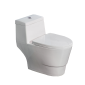 Modern Toilet Elongated One Piece Dual Flush 14 1/2" x 28 5/8" x 27" White 