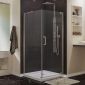 Elegance Frameless Pivot Shower Enclosure 30" x 30" x 72" Brushed Nickel